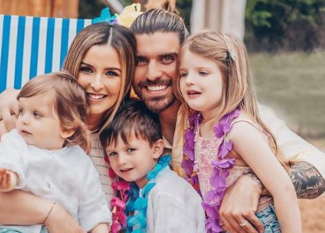 Debora Lourenco with her husband Ruben Neves and children.